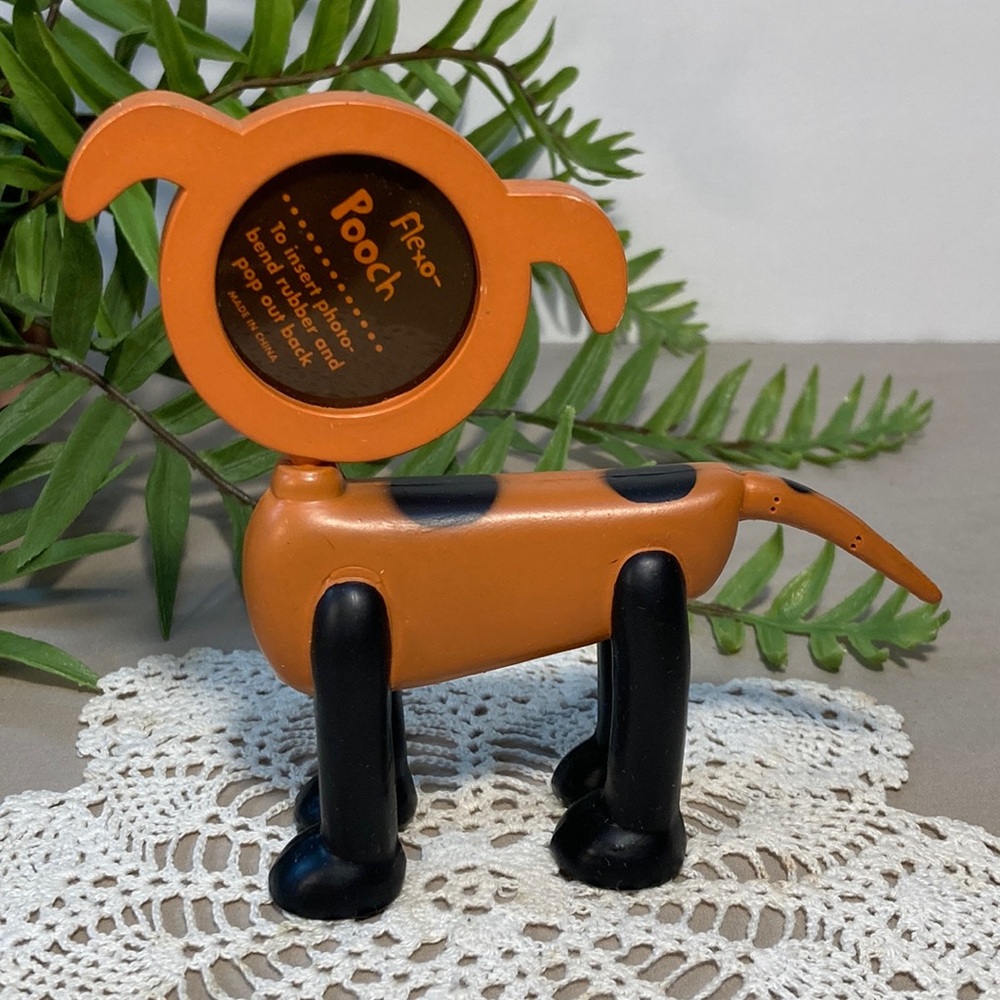 Vintage Flexo Pooch Dog Shape Photo Frame